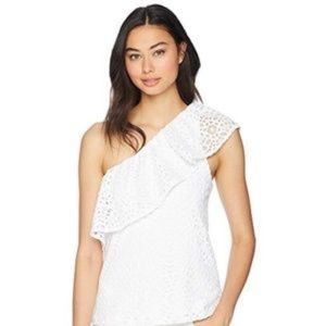 Lilly Pulitzer Matteo White Terry Lace Top Size S